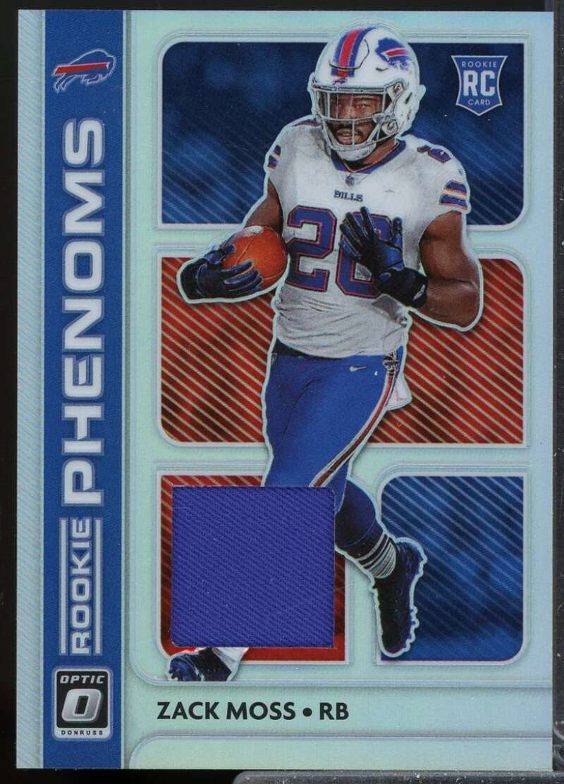 Zack Moss Card 2020 Donruss Optic Rookie Phenoms Jerseys #30  Image 1