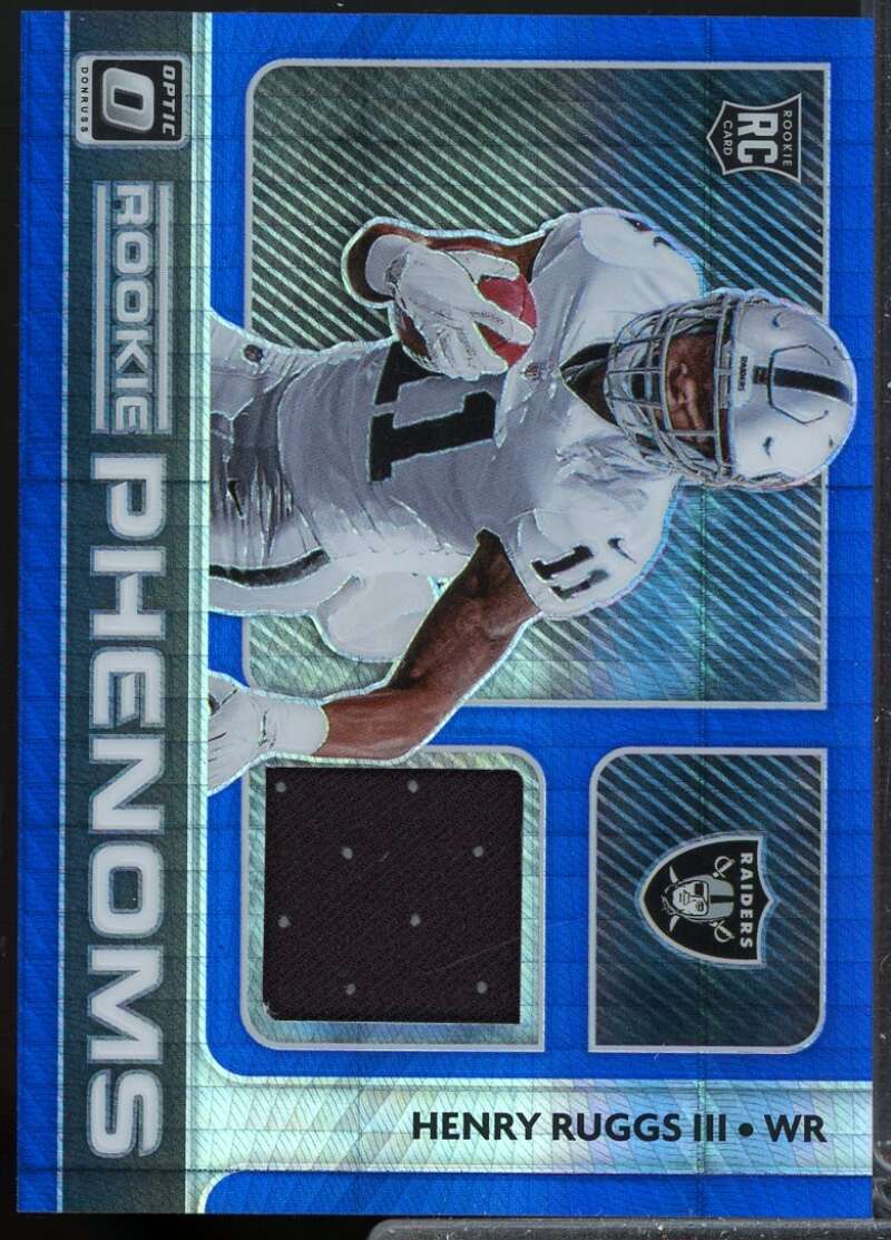 Henry Ruggs III Card 2020 Optic Rookie Phenoms Jerseys Horizontal Blue Hyper #8  Image 1