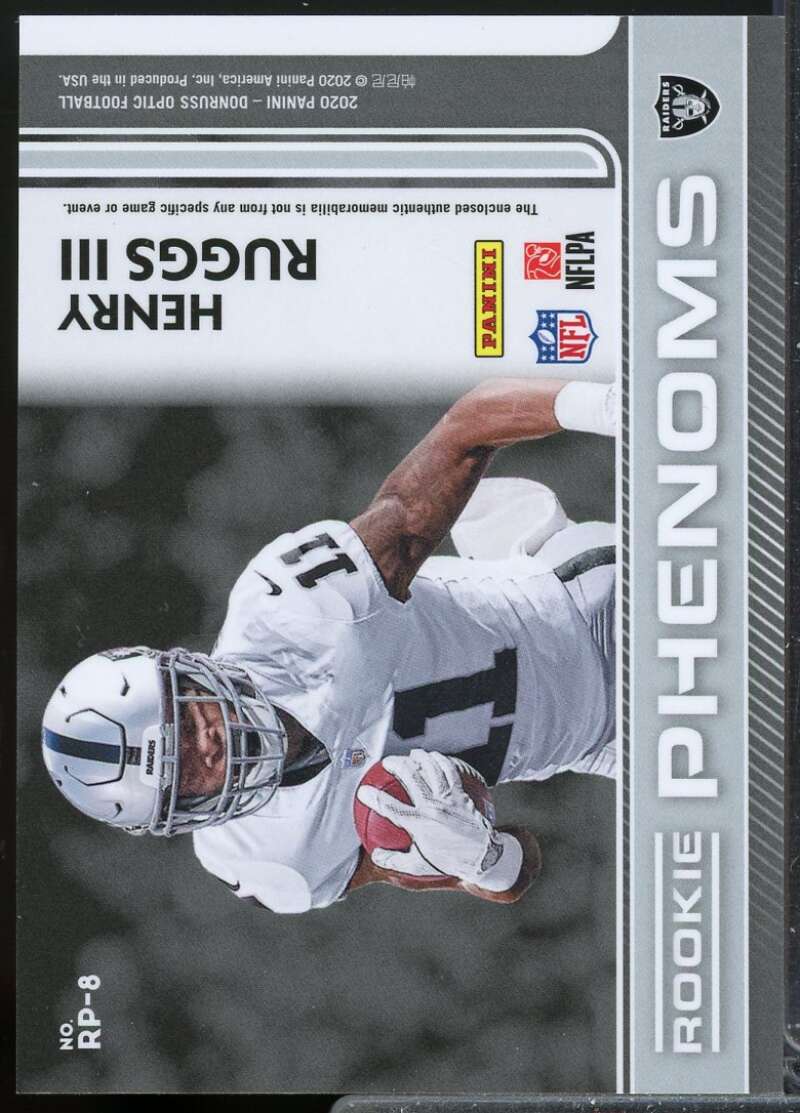 Henry Ruggs III Card 2020 Optic Rookie Phenoms Jerseys Horizontal Blue Hyper #8  Image 2