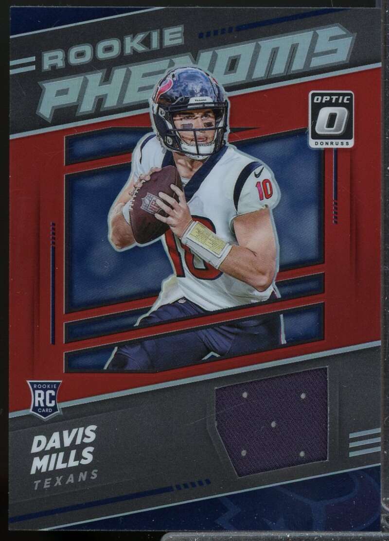 Davis Mills Card 2021 Donruss Optic Rookie Phenoms Jerseys #22  Image 1