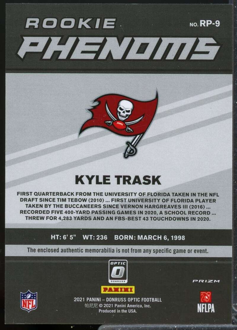 Kyle Trask Card 2021 Donruss Optic Rookie Phenoms Jerseys #9  Image 2