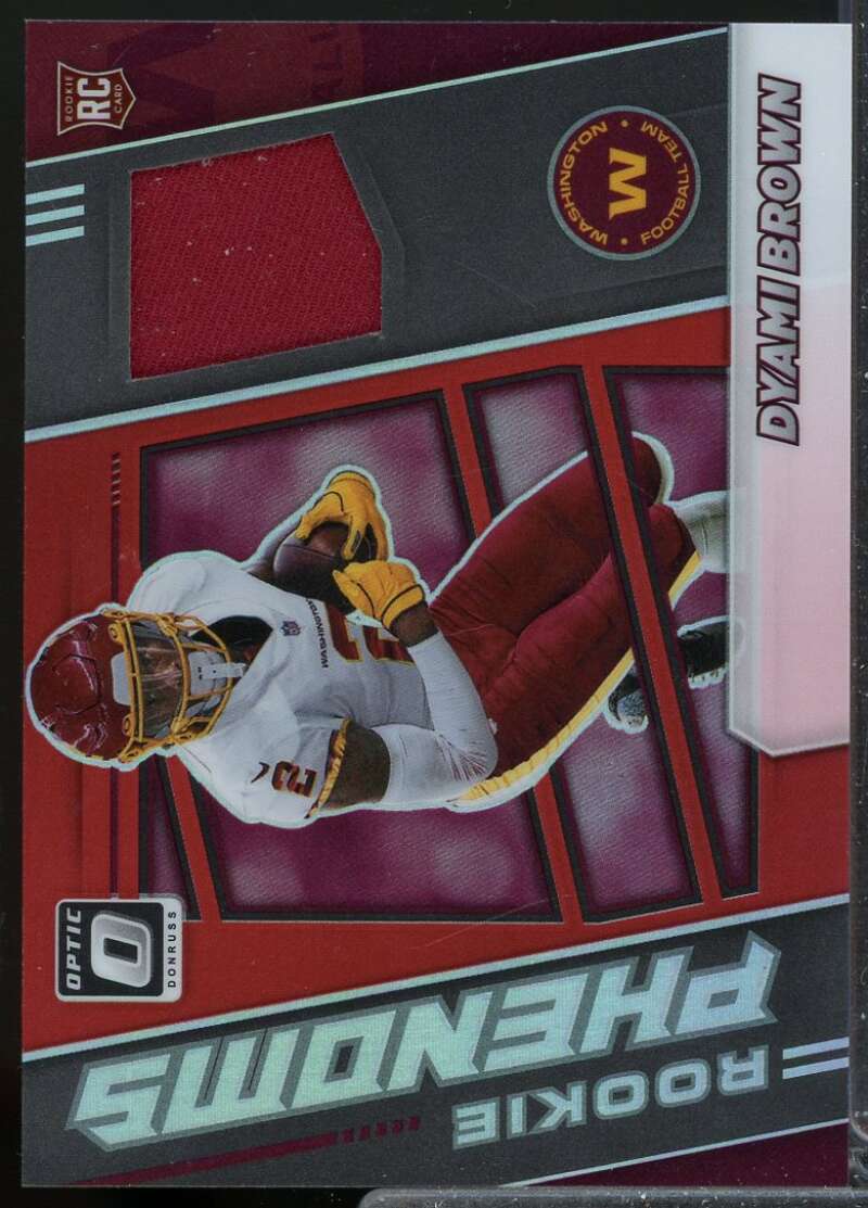 Dyami Brown Card 2021 Donruss Optic Rookie Phenoms Jerseys Horizontal Red #23  Image 1
