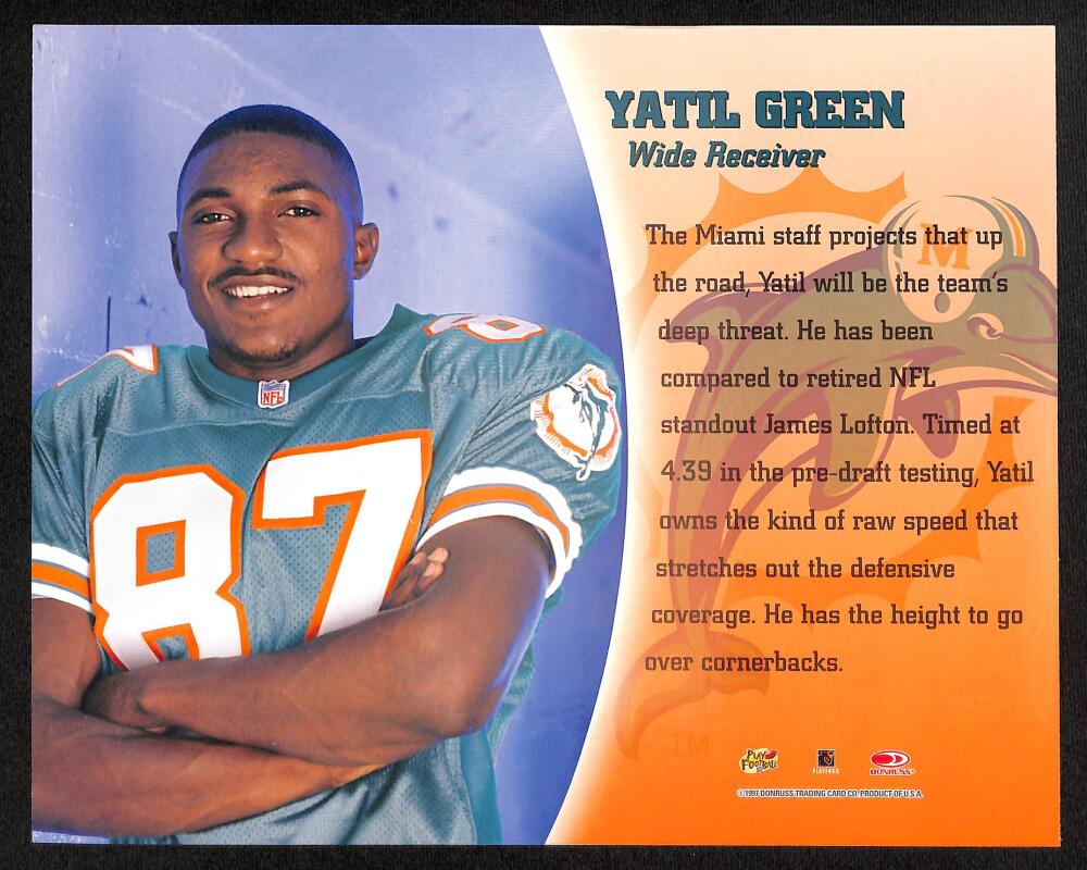 1997 Leaf Autographed Yatil Green 8X10 Authentic Signature Image 2