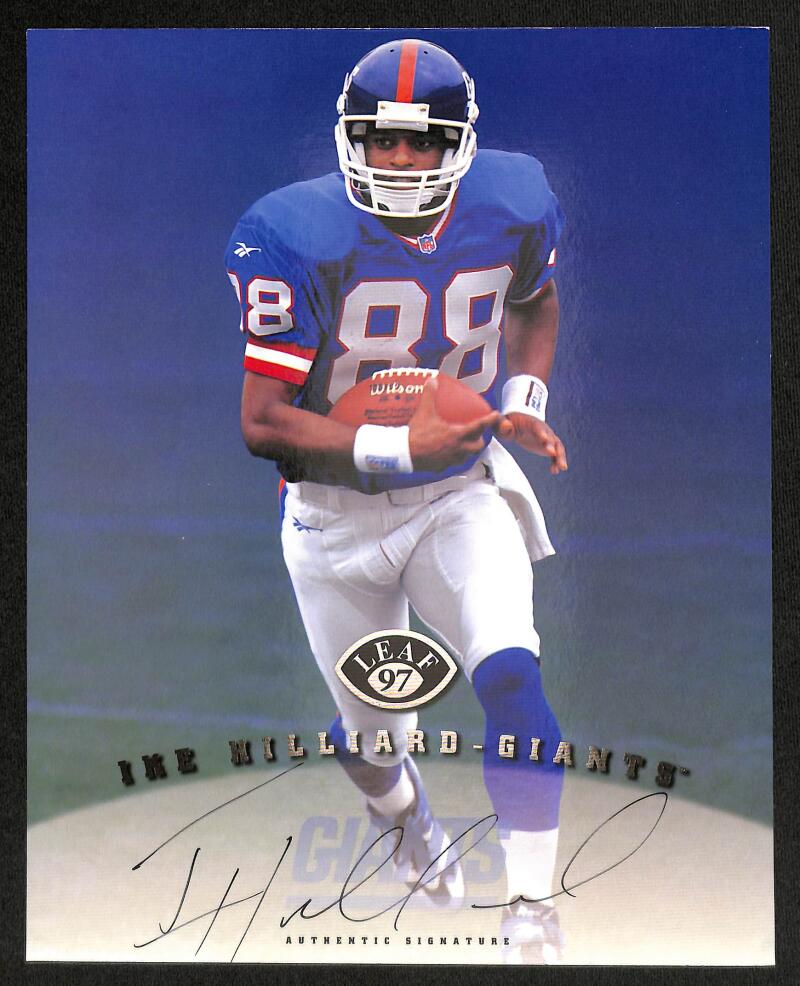 1997 Leaf Autographed Ike Hilliard 8X10 Authentic Signature Image 1