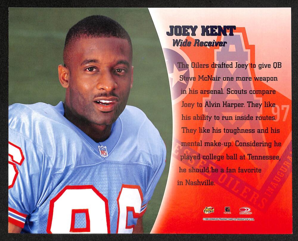 1997 Leaf Autographed Joey Kent 8X10 Authentic Signature Image 2