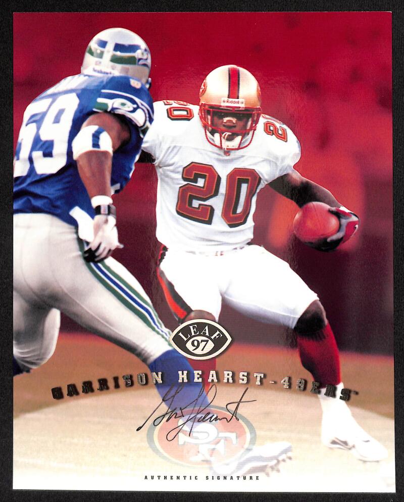 1997 Leaf Autographe Signed Garrison Hearts 8X10 Authentic Signature Image 1