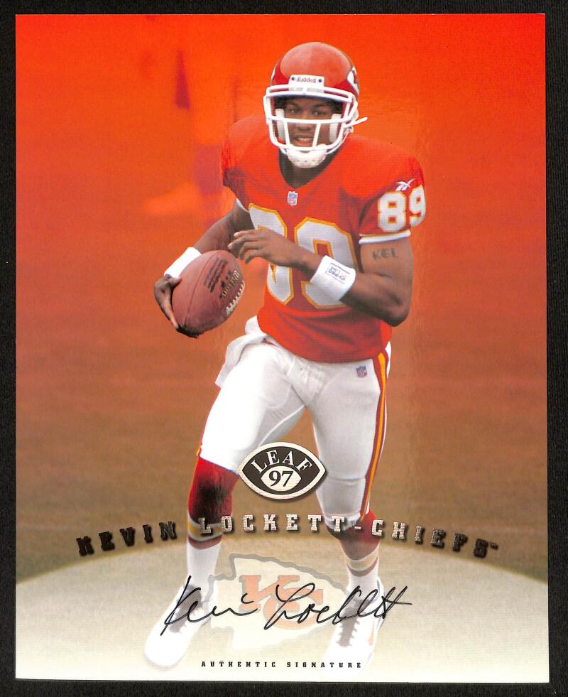 1997 Leaf Autographe Signed Kevin Lockett 8X10 Authentic Signature Image 1