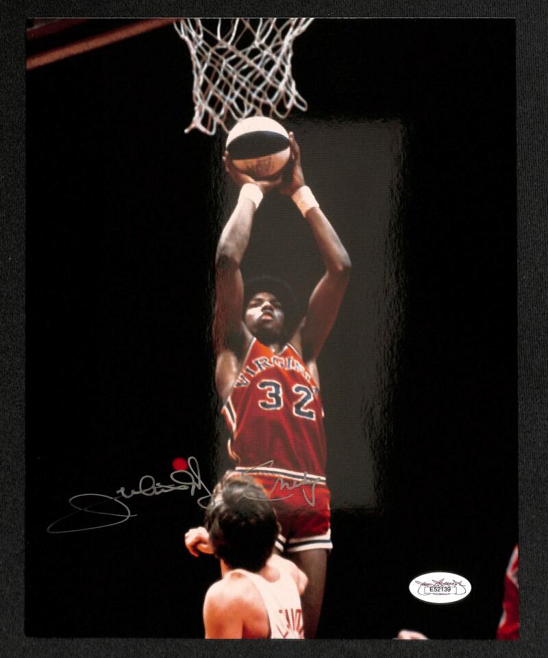Julius Erving Autograph Signed 8X10 Photo JSA  Authentic  Image 1