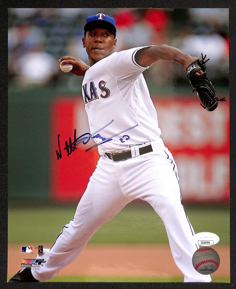 Neftali Feliz Autograph Signed Texas Rangers 8x10 Photo JSA Authentic Image 1