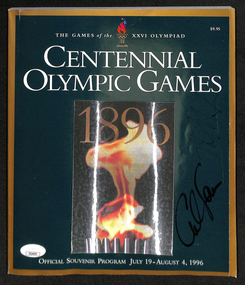 Carl Lewis Autograph Signed 1996 Centenial Olympic Games Program JSA Authentic Image 1