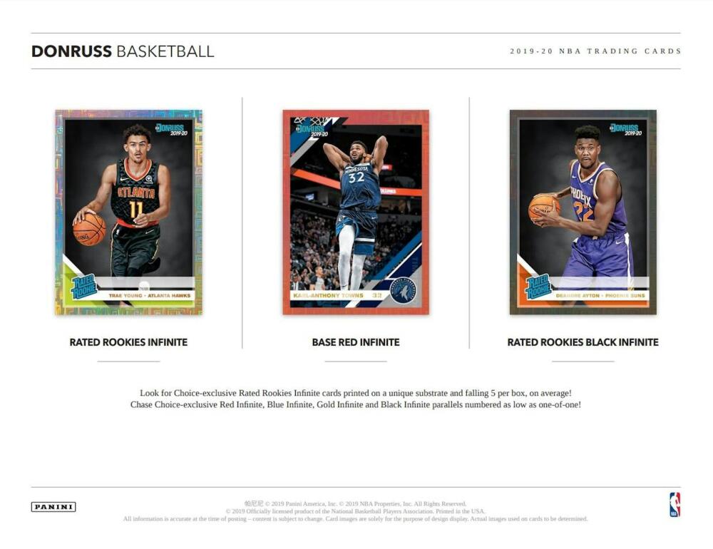 2019-20 Panini Donruss Choice Basketball Hobby Box Image 3