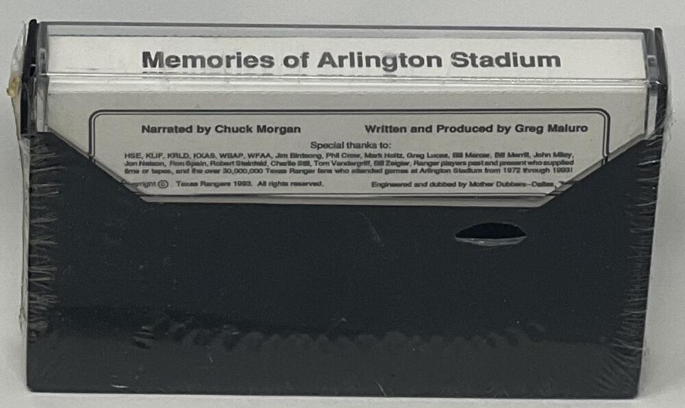 1993 Texas Rangers Nolan Ryan Memories of Arlington Stadium Cassette Tape SGA  Image 2