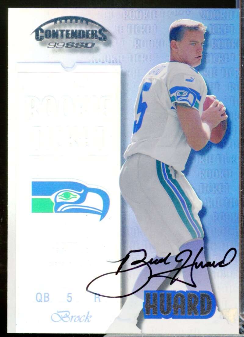 Brock Huard RC Card 1999 Playoff Contenders SSD Rookie Autograph #150  Image 1
