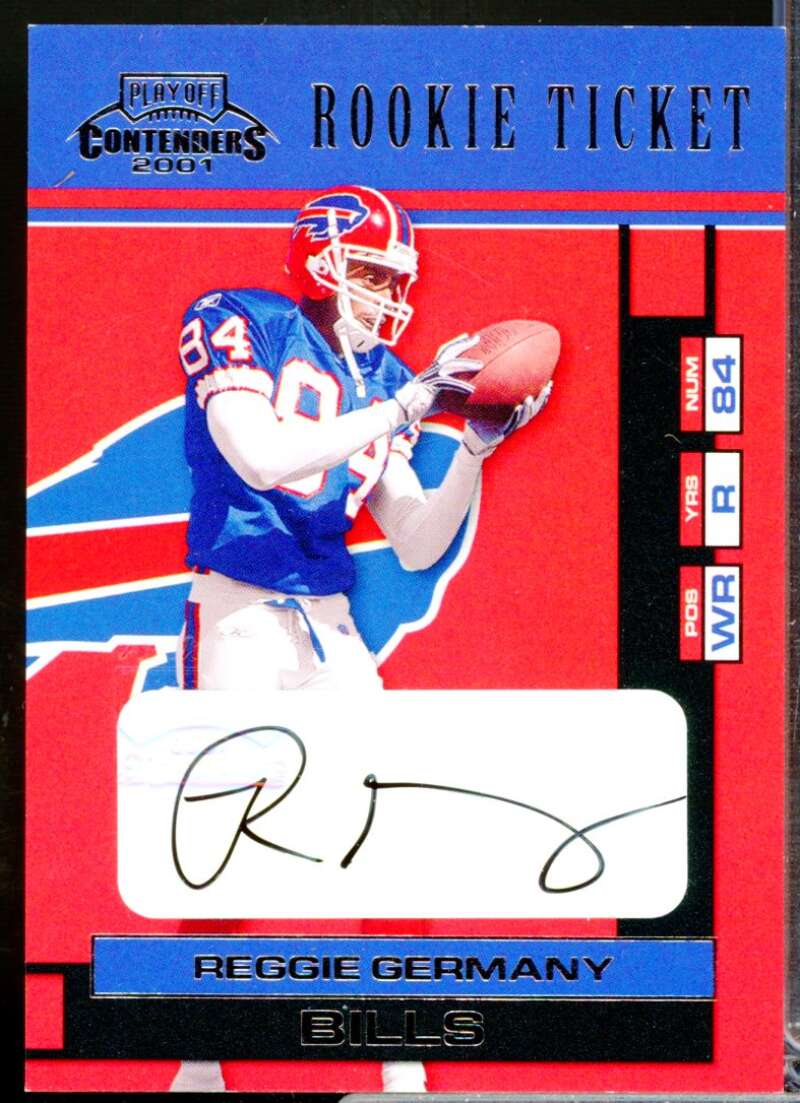 Reggie Germany RC Card 2001 Playoff Contenders Rookie Autograph #165  Image 1