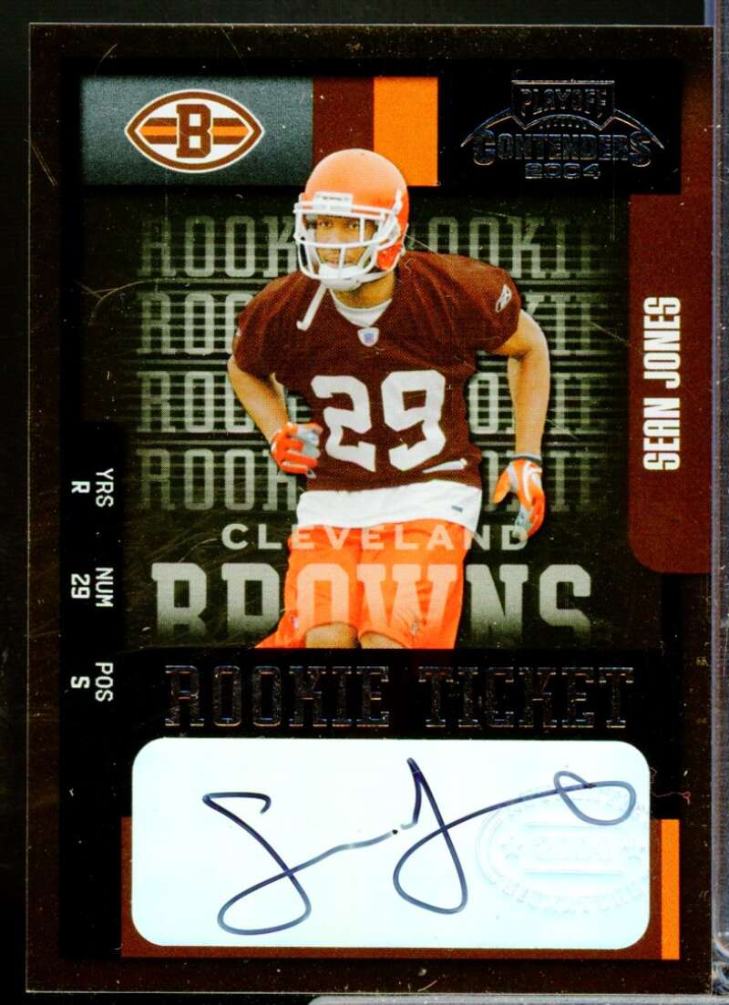 Sean Jones RC Card 2004 Playoff Contenders Rookie Autograph #171  Image 1