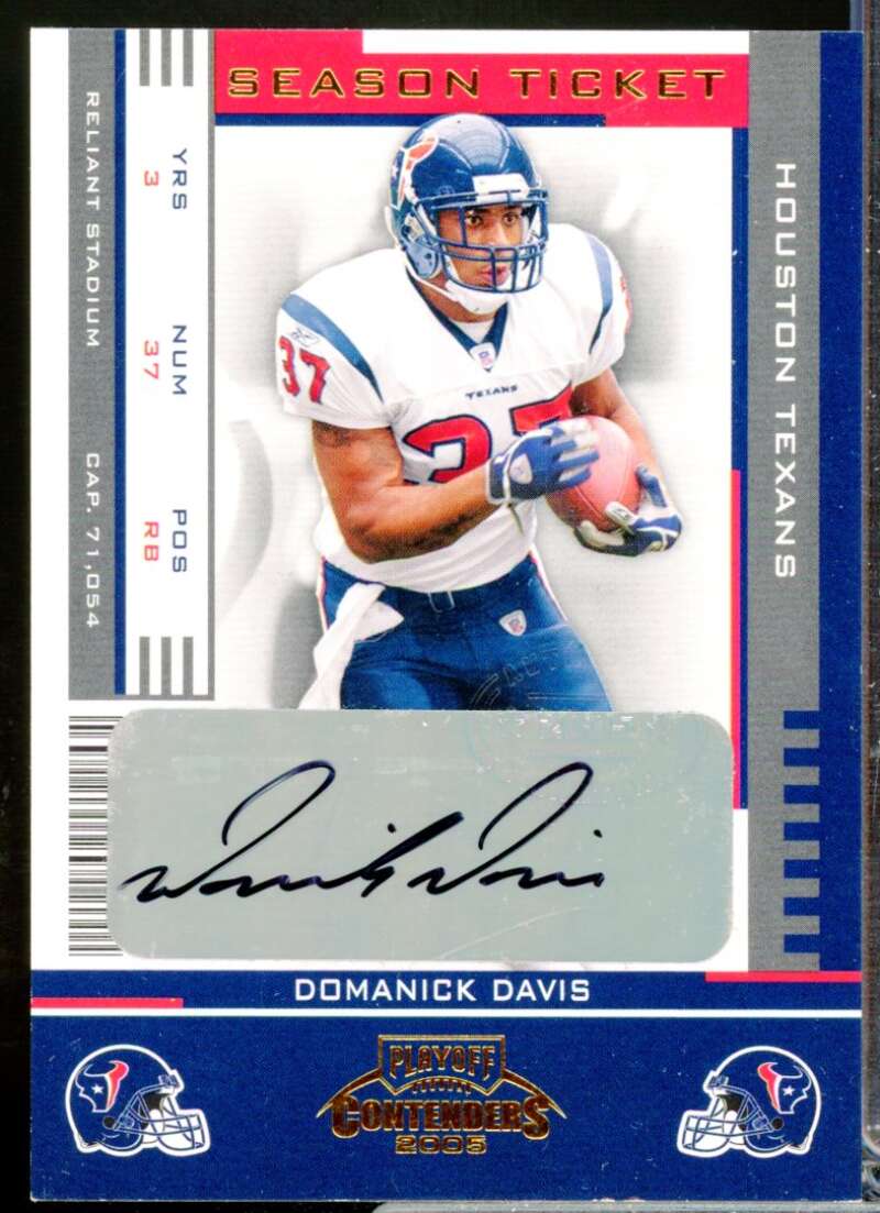 Domanick Davis Card 2005 Playoff Contenders Autographs #41  Image 1