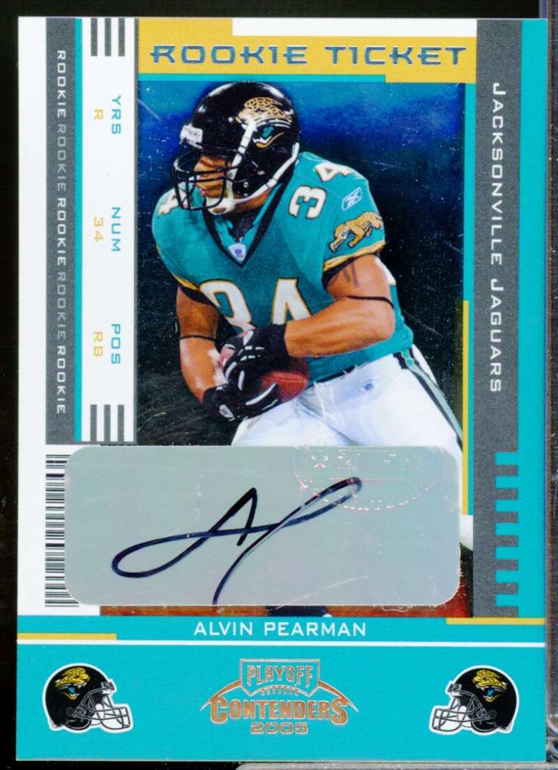 Alvin Pearman RC Card 2005 Playoff Contenders Rookie Autograph #104  Image 1