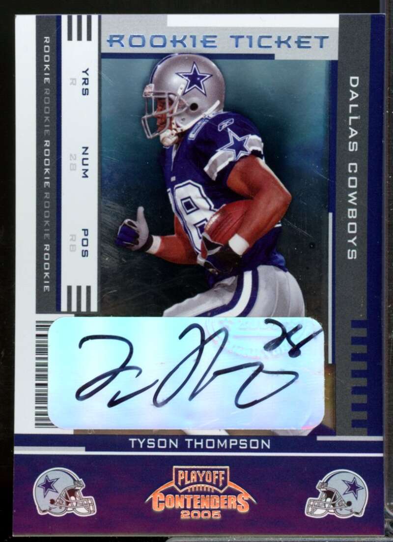 Tyson Thompson RC Card 2005 Playoff Contenders Rookie Autograph #195  Image 1