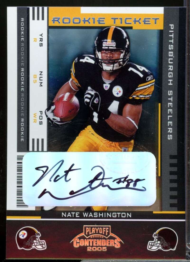 Nate Washington RC Card 2005 Playoff Contenders Rookie Autograph #192  Image 1
