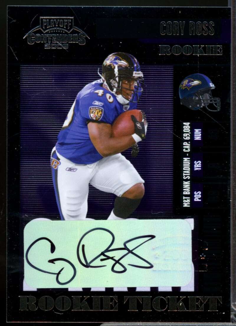 Cory Ross RC Card 2006 Playoff Contenders Rookie Autograph #161  Image 1