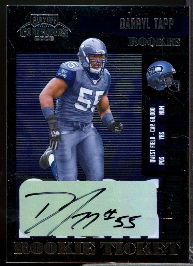 Darryl Tapp RC Card 2006 Playoff Contenders Rookie Autograph #138  Image 1