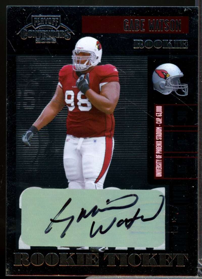 Gabe Watson RC Card 2006 Playoff Contenders Rookie Autograph #193  Image 1