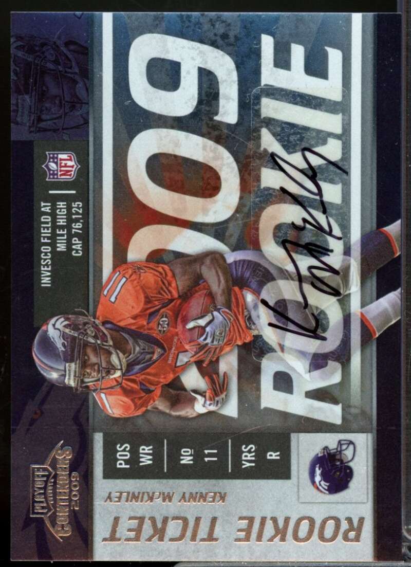 Kenny McKinley RC Card 2009 Playoff Contenders Rookie Autograph #178  Image 1