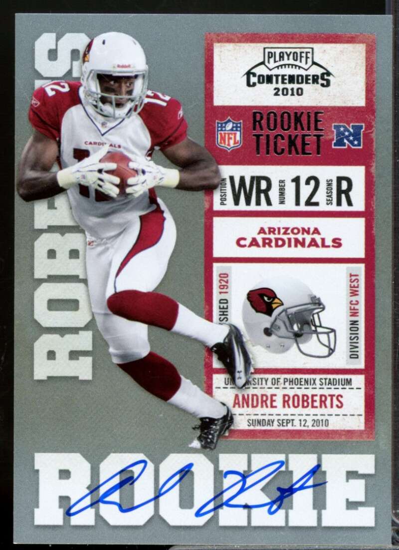Andre Roberts RC Card 2010 Playoff Contenders Rookie Autograph Variation #201B  Image 1