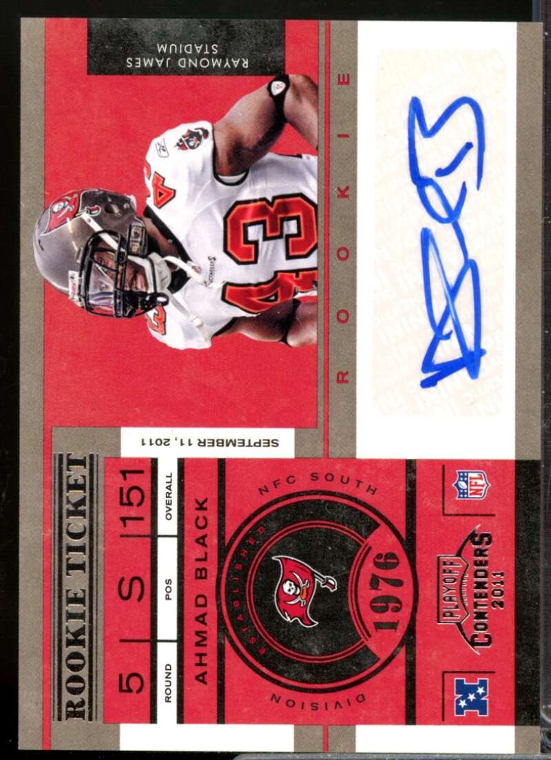 Ahmad Black RC Card 2011 Playoff Contenders Rookie Autograph #104  Image 1