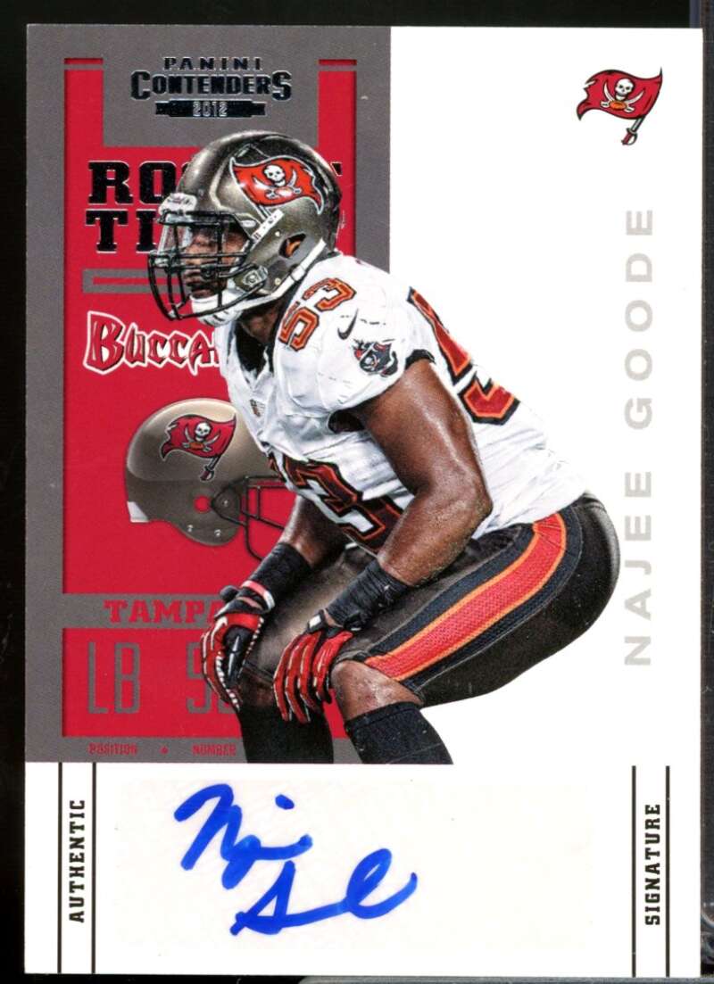 Najee Goode SP Card 2012 Panini Contenders Rookie Autograph Variation #172B  Image 1