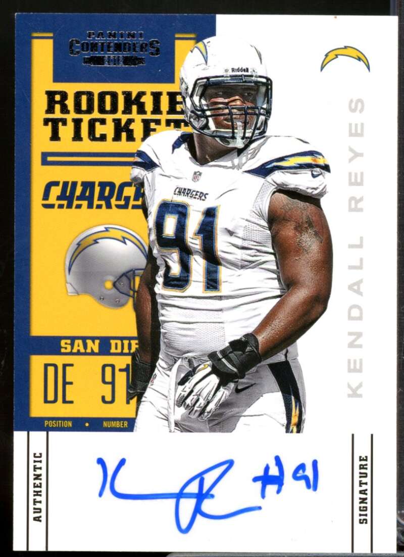 Kendall Reyes SP Card 2012 Panini Contenders Rookie Autograph Variation #152B  Image 1