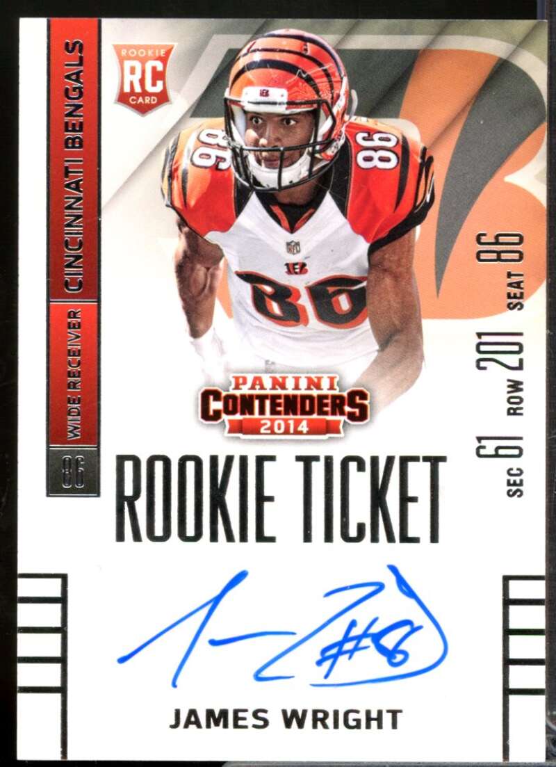 James Wright RC Card 2014 Panini Contenders Rookie Autograph #194  Image 1