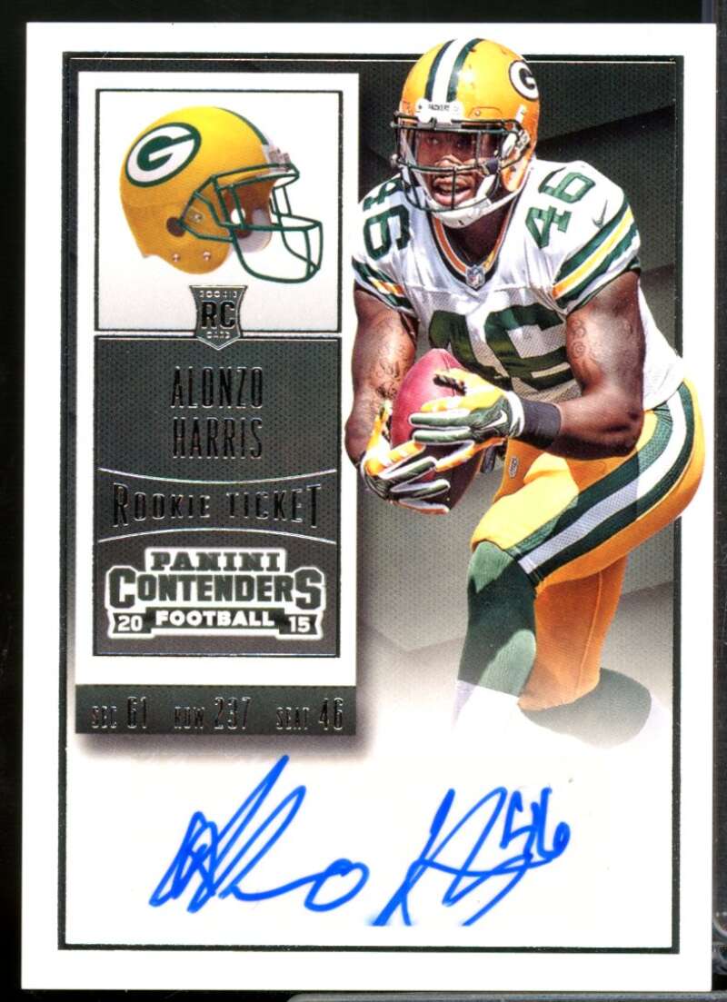Alonzo Harris RC Card 2015 Panini Contenders Rookie Autograph #263  Image 1