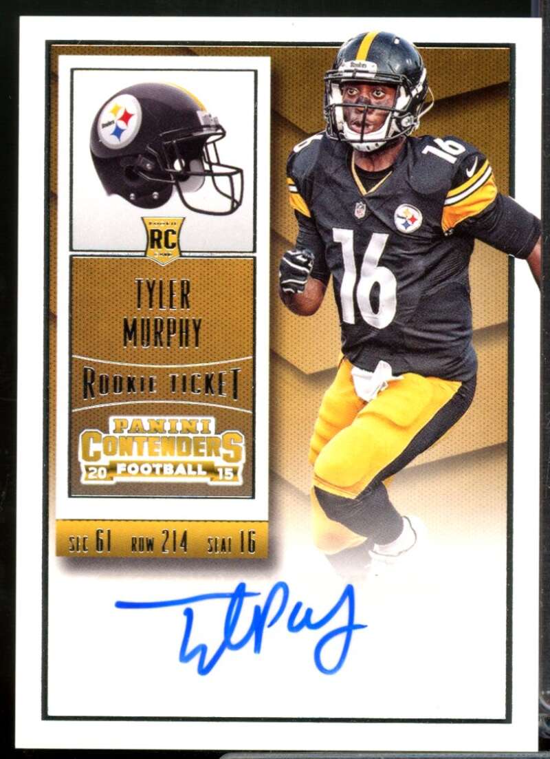 Tyler Murphy RC Card 2015 Panini Contenders Rookie Autograph #285  Image 1