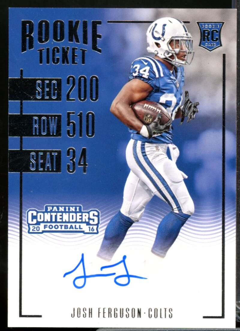 Josh Ferguson RC SP Card 2016 Panini Contenders Rookie Autograph #137  Image 1
