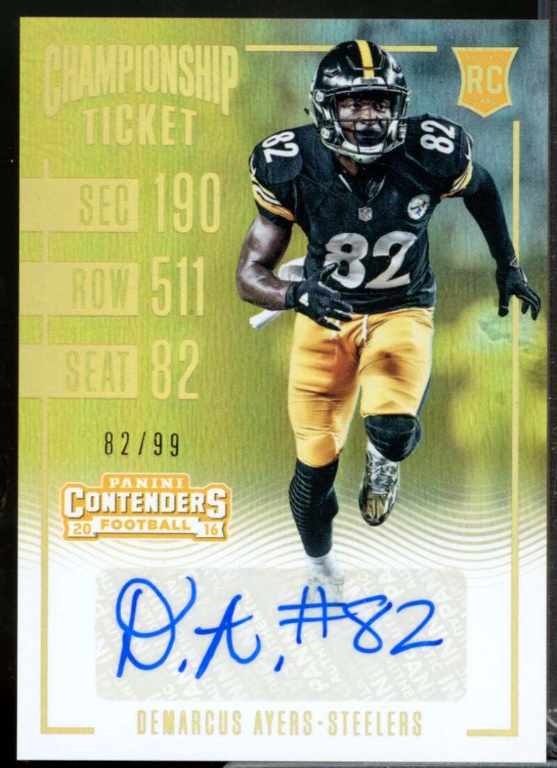 Demarcus Ayers 2016 Panini Contenders Rookie Autograph Championship Ticket #121  Image 1
