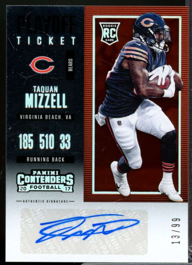 Taquan Mizzell /99 2017 Panini Contenders Rookie Autograph Playoff Ticket #245  Image 1
