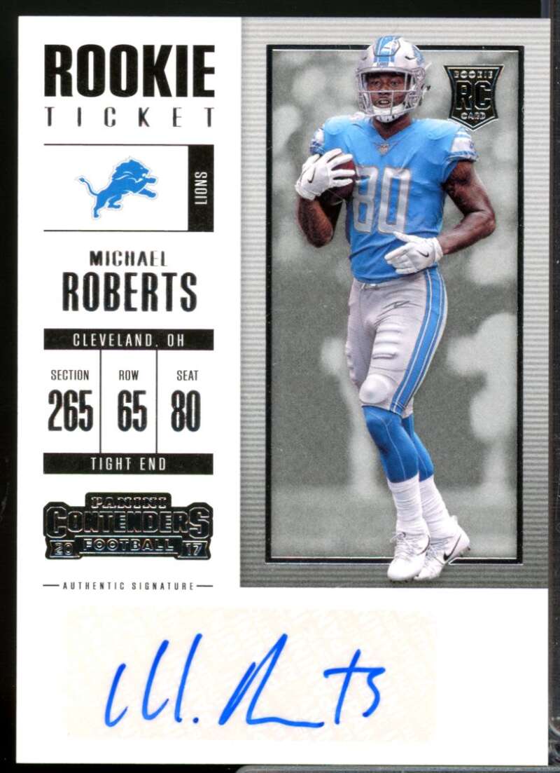 Michael Roberts RC Card 2017 Panini Contenders Rookie Autograph #248  Image 1