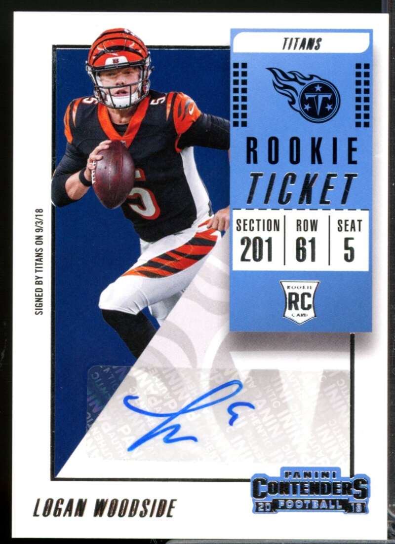 Logan Woodside RC Card 2018 Panini Contenders Rookie Autograph #223  Image 1