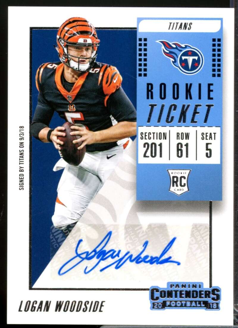 Logan Woodside RC Card 2018 Panini Contenders Rookie Autograph #321  Image 1
