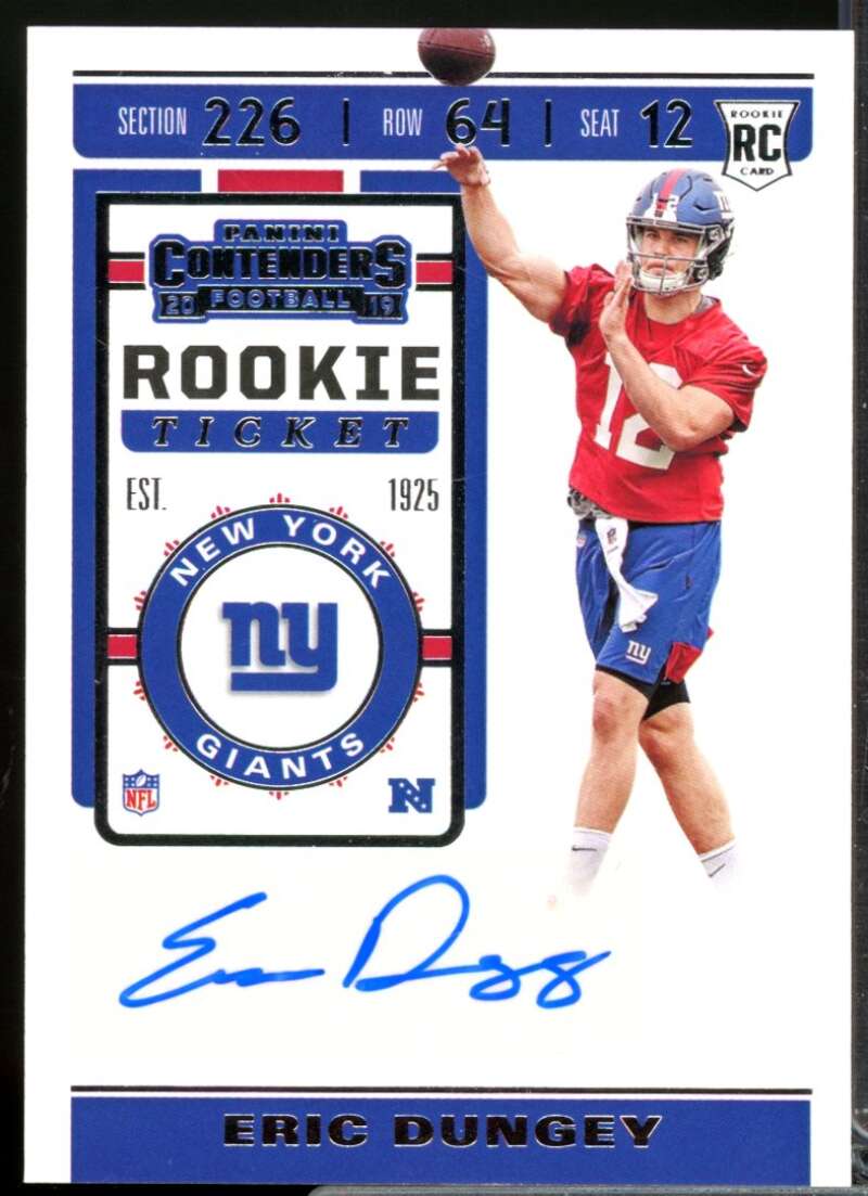 Eric Dungey RC Card 2019 Panini Contenders Rookie Autograph #230  Image 1