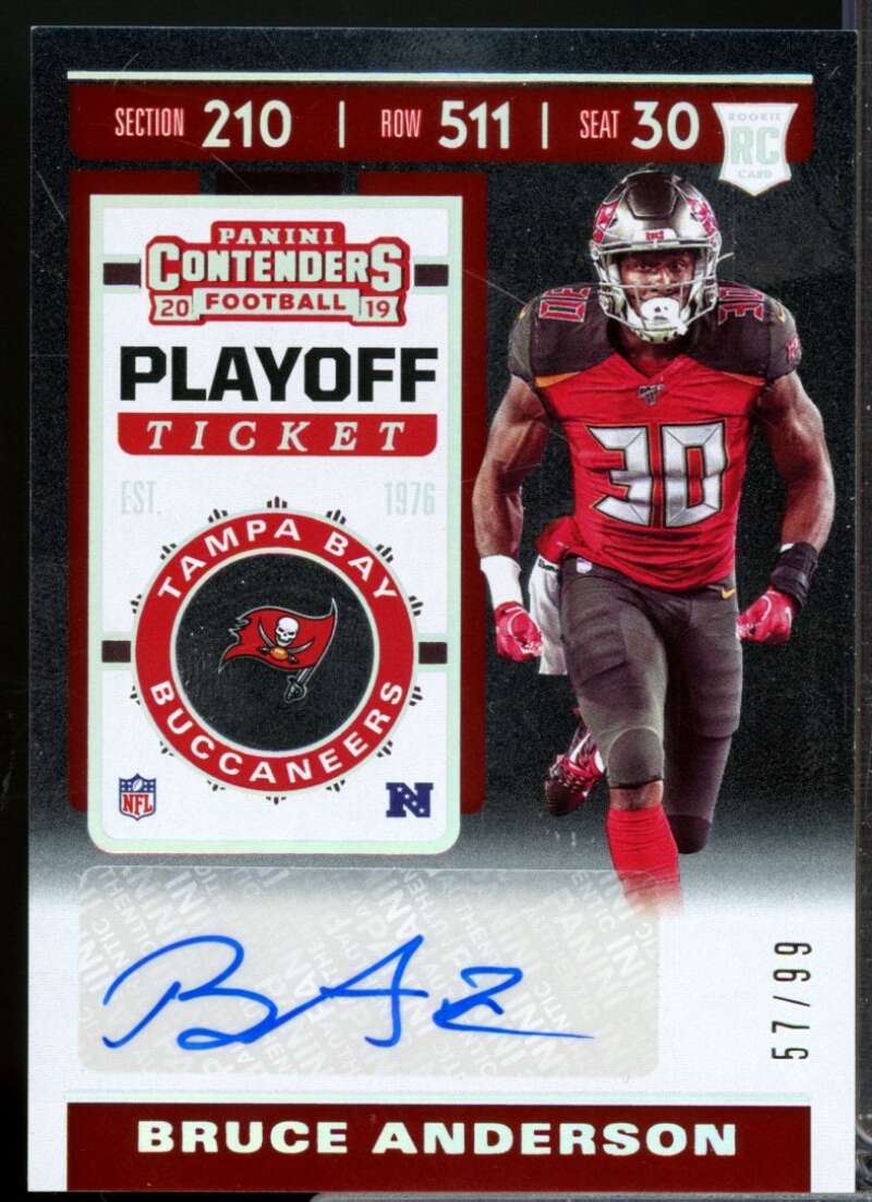 Bruce Anderson /99 2019 Panini Contenders Rookie Autograph Playoff Ticket #191  Image 1