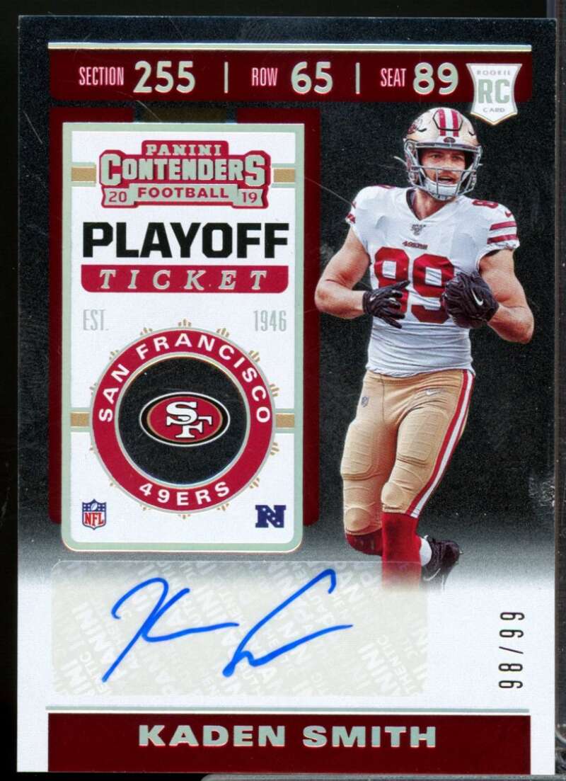 Kaden Smith /99 2019 Panini Contenders Rookie Autograph Playoff Ticket #202  Image 1