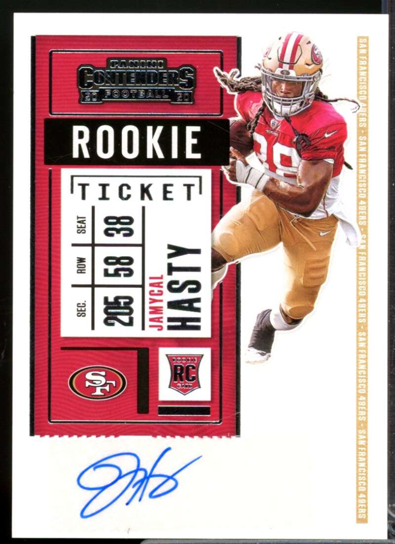 Jamycal Hasty RC Card 2020 Panini Contenders Rookie Autograph #230  Image 1