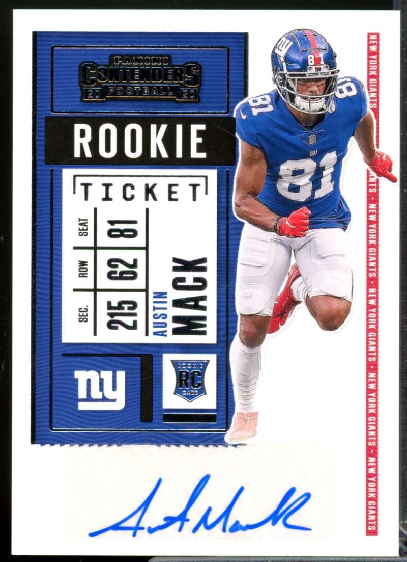 Austin Mack RC Card 2020 Panini Contenders Rookie Autograph #244  Image 1