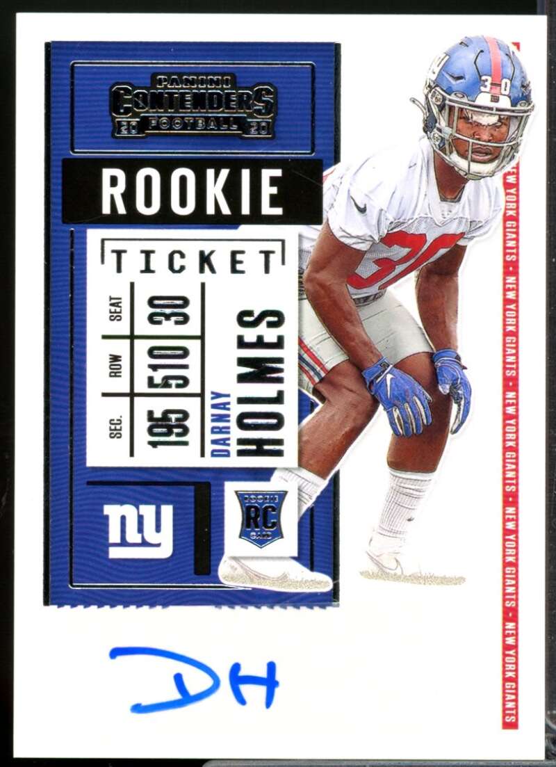 Darnay Holmes RC Card 2020 Panini Contenders Rookie Autograph #281  Image 1