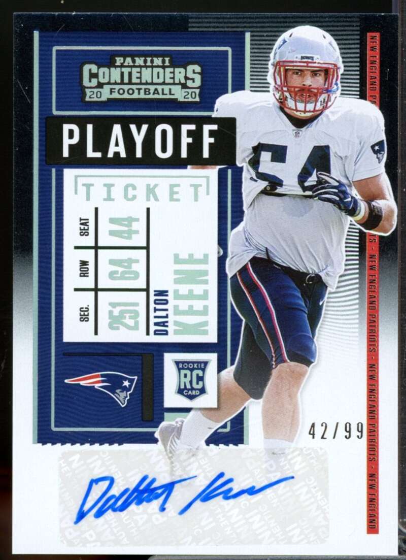 Dalton Keene /99 2020 Panini Contenders Rookie Autograph Playoff Ticket #183A  Image 1