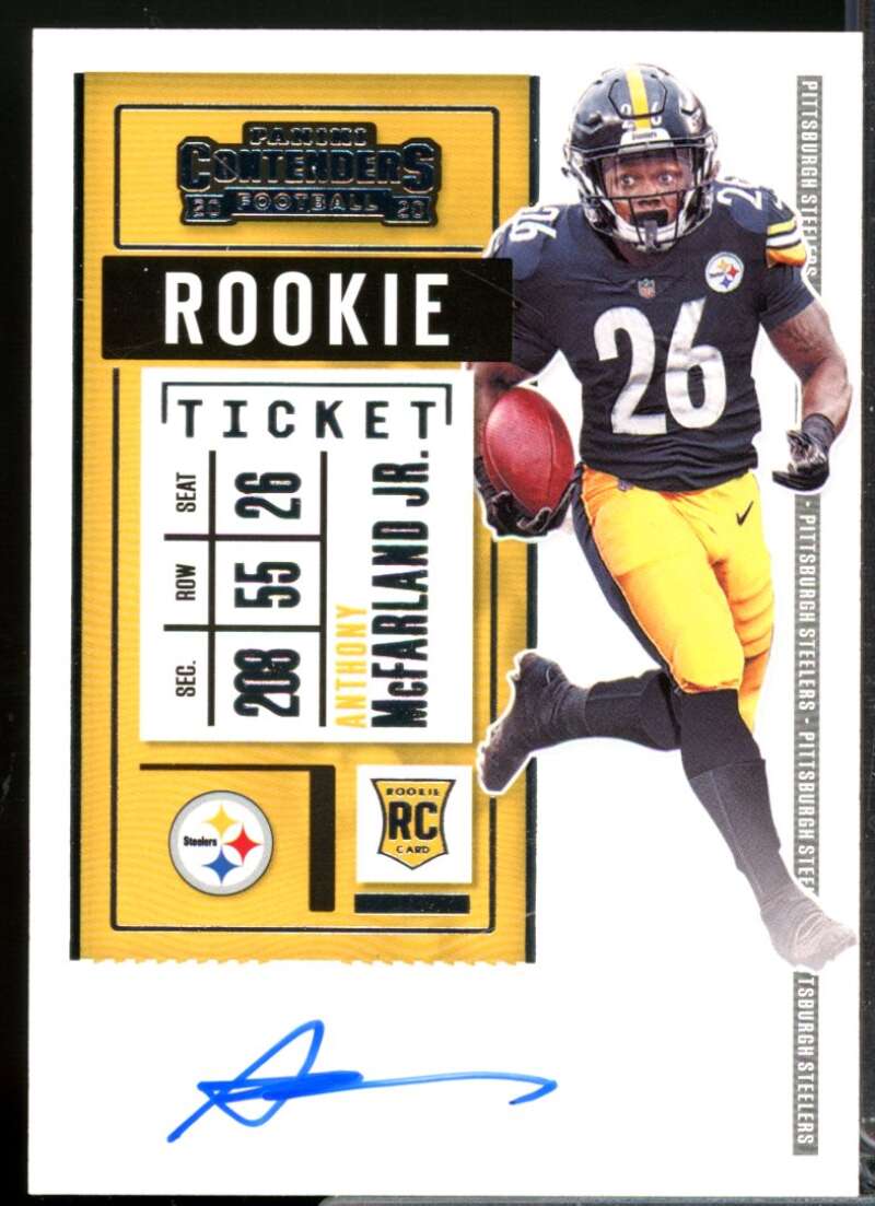 Anthony McFarland Jr. RC Card 2020 Panini Contenders Rookie Autograph #137  Image 1
