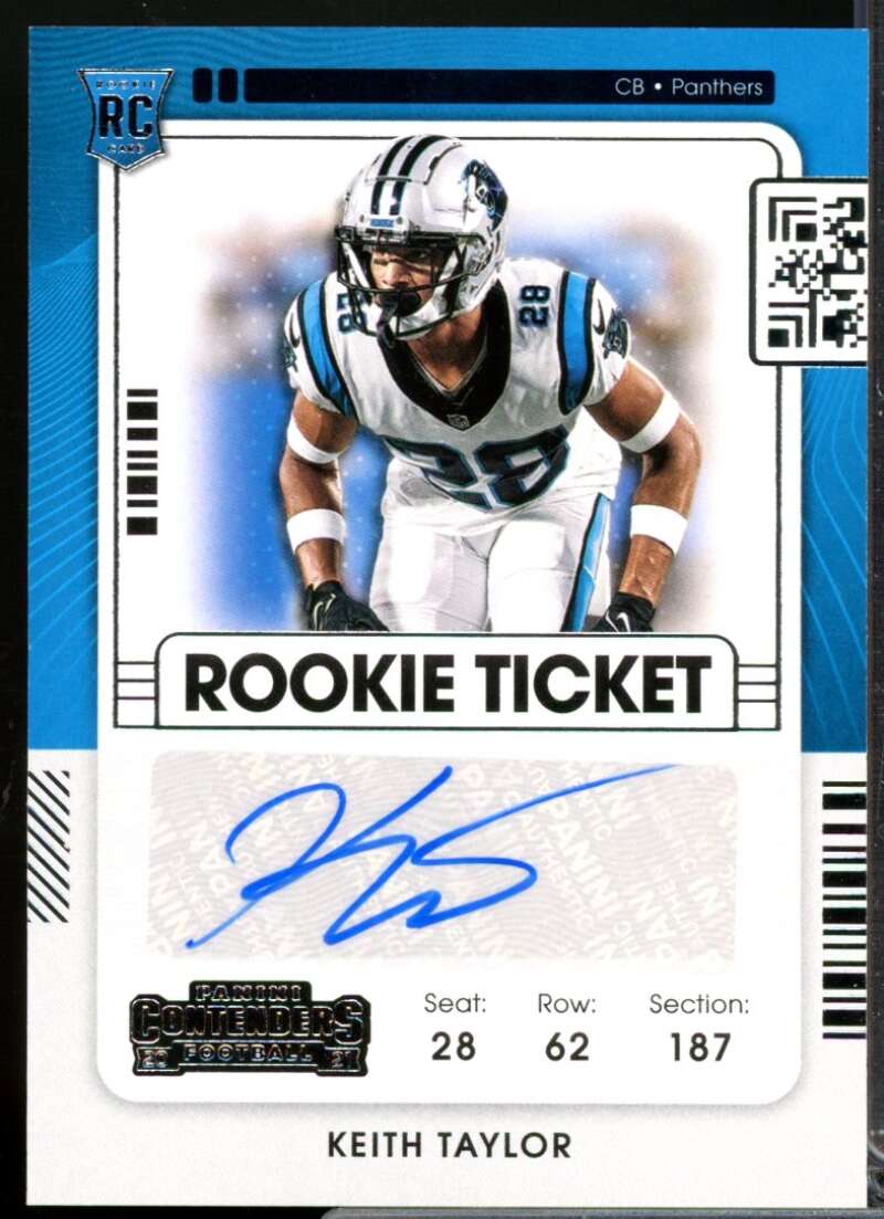 Keith Taylor RC Card 2021 Panini Contenders Rookie Autograph #273  Image 1