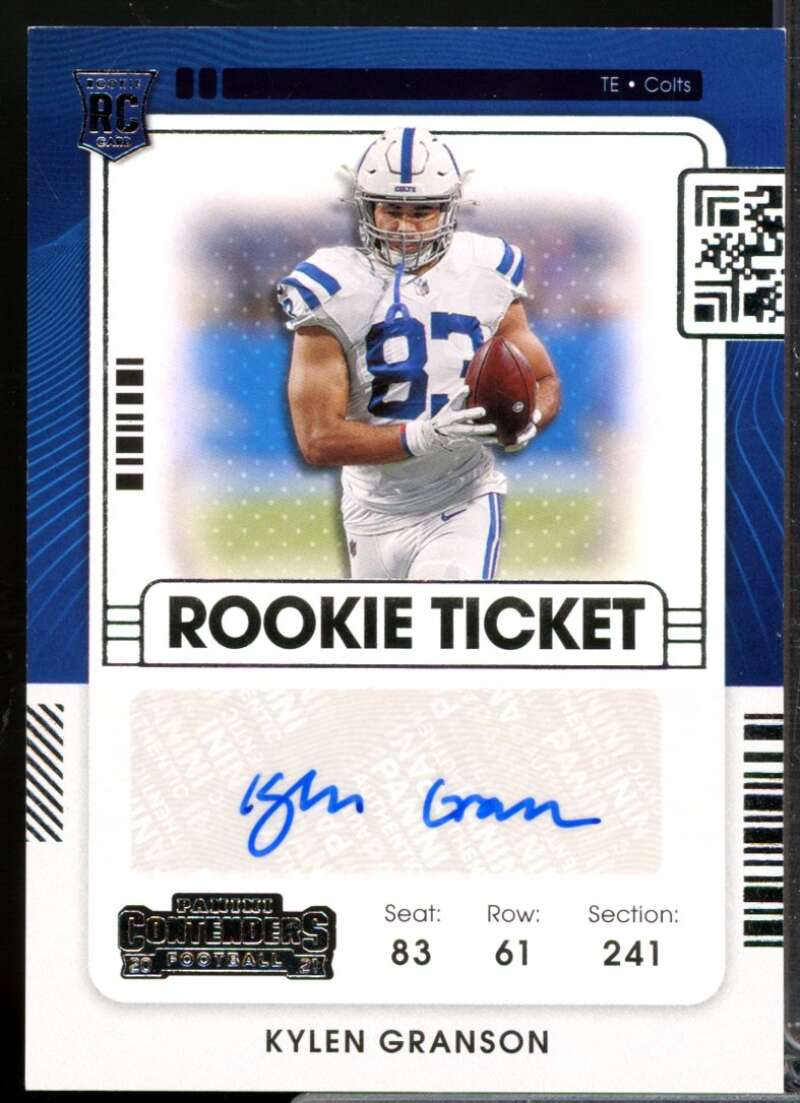 Kylen Granson RC SP Card 2021 Panini Contenders Rookie Autograph #208  Image 1